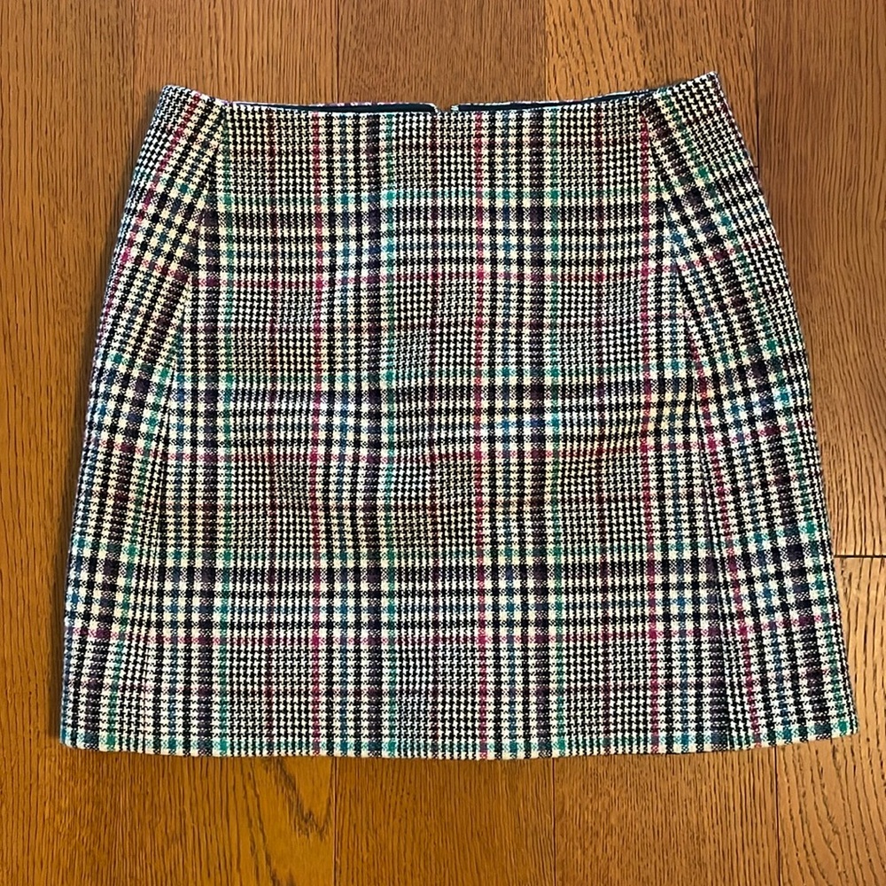 Sezane Multicolor Plaid Mini Skirt